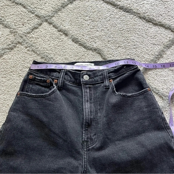 Abercrombie and Fitch black jeans ankle straight high rise curve love 24 / 00 - Picture 7 of 8